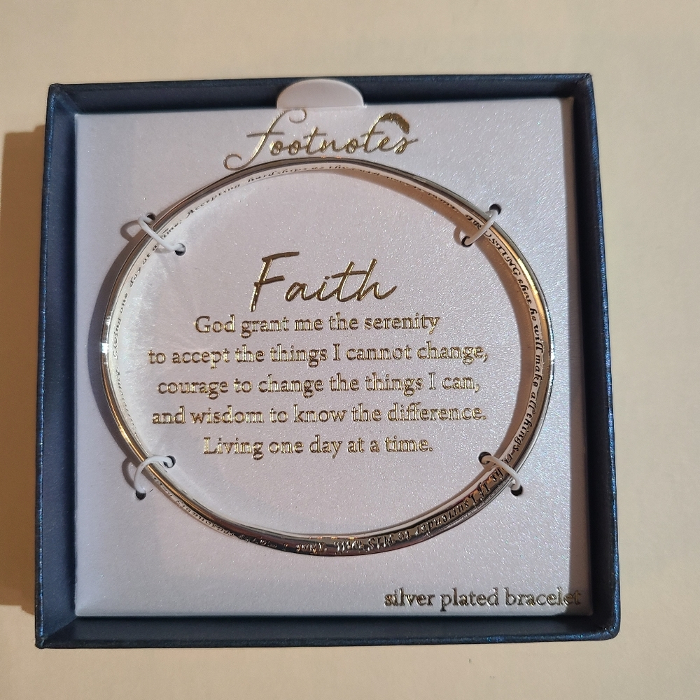 Faith serenity prayer bracelet